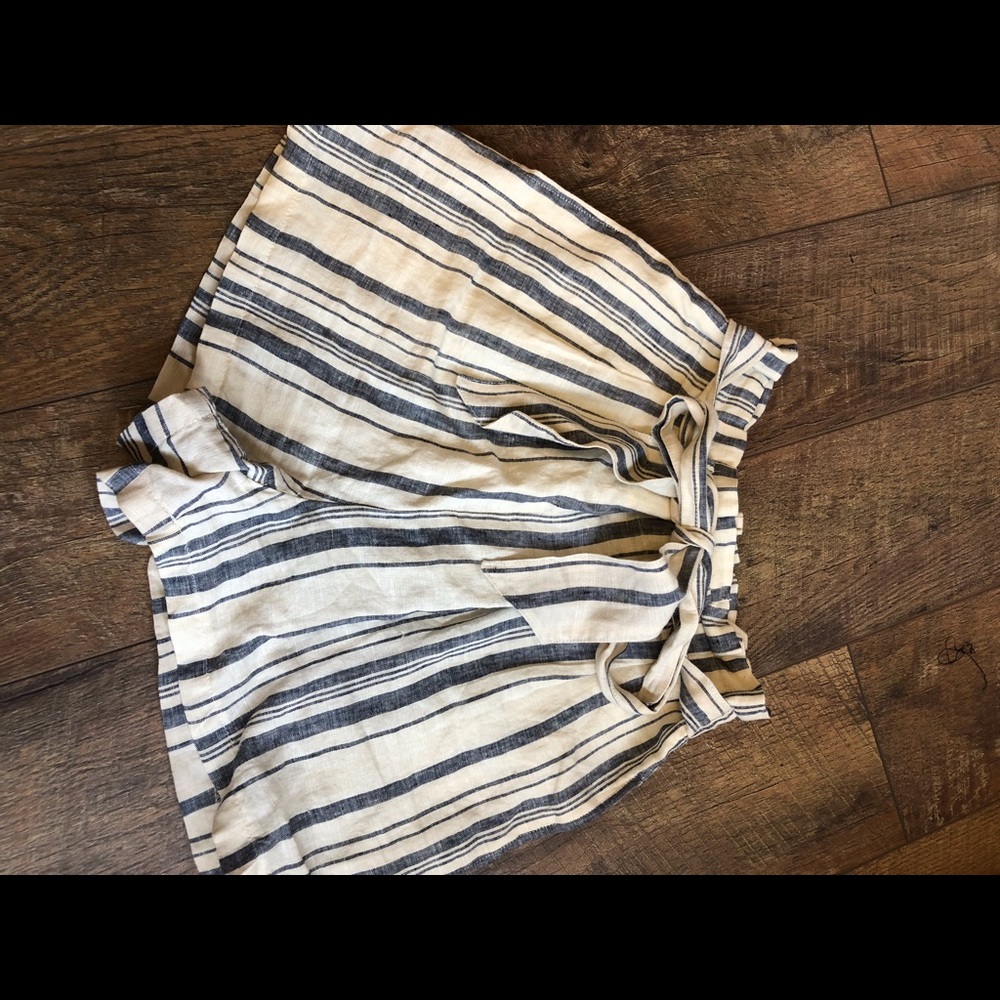 Striped Paperbag Shorts with Tie!